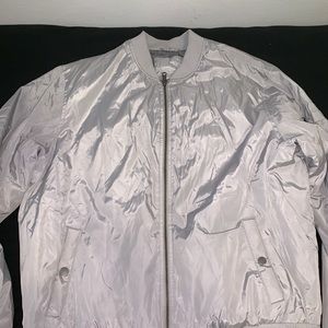Silver bomber jacket
